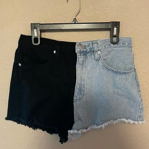 Rue 21 Split Dye Denim Shorts
